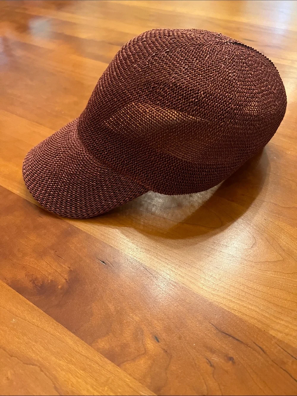 Anthropologie Wyeth By Todd Magill Paula Womens Raffia Baseball Cap in Wine